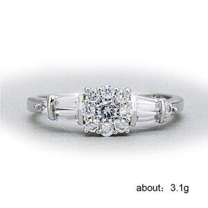 🎁 Refine Engagement Sun Flower Pure Zircon Rings for Women, EVGG1235